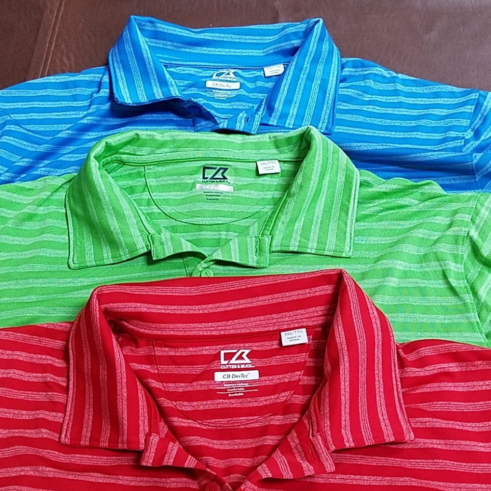 CUTTER AND BUCK 3 GOLF SHIRT FOR A PRICE OF ONE